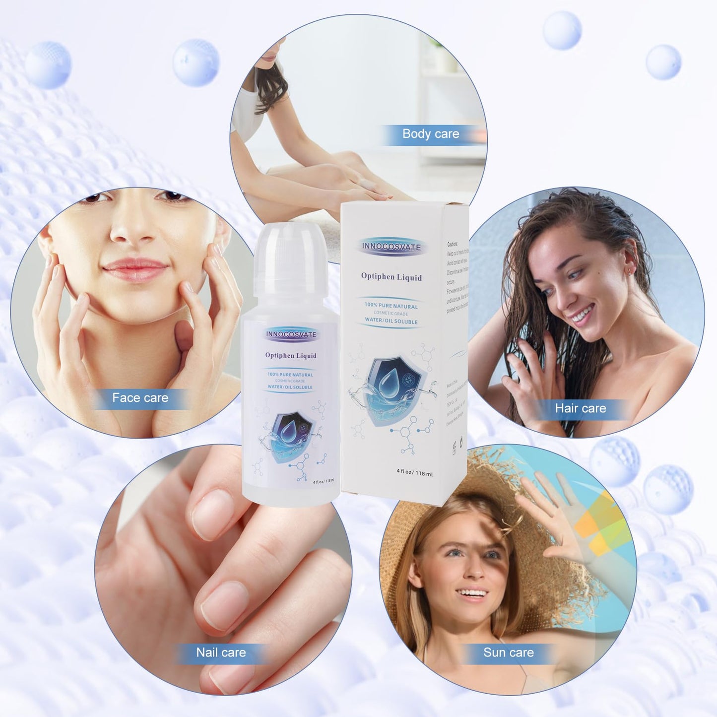 INNOCOSVATE Optiphen Liquid 4 fl oz, Cosmetic-Grade,Extend the shelf life of the product,Formulated for Cosmetic Use Only