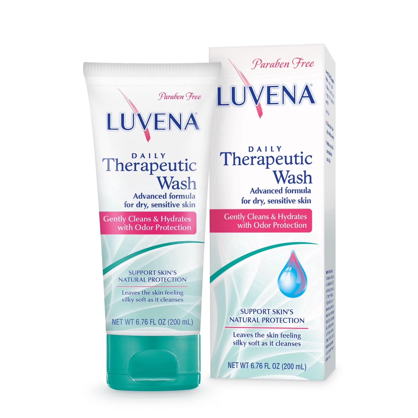 LUVENA Feminine Wash for Women - Intimate Wash - Gentle pH Balanced Cleanser - Vitamin E, Paraben Free - Moisturizing Feminine Care - Odor Resistance - Sweet Pea Scented 6.76 oz