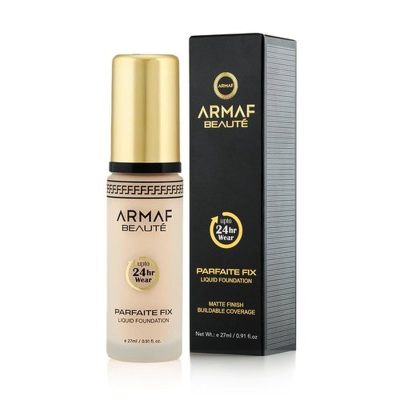 Armaf Beauté Parfaite Fix Liquid Foundation Makeup: Full Coverage Liquid Foundation | Water Resistant, Lasts Up To 24 Hours | 27 ml/0.91 fl. Oz | Fair