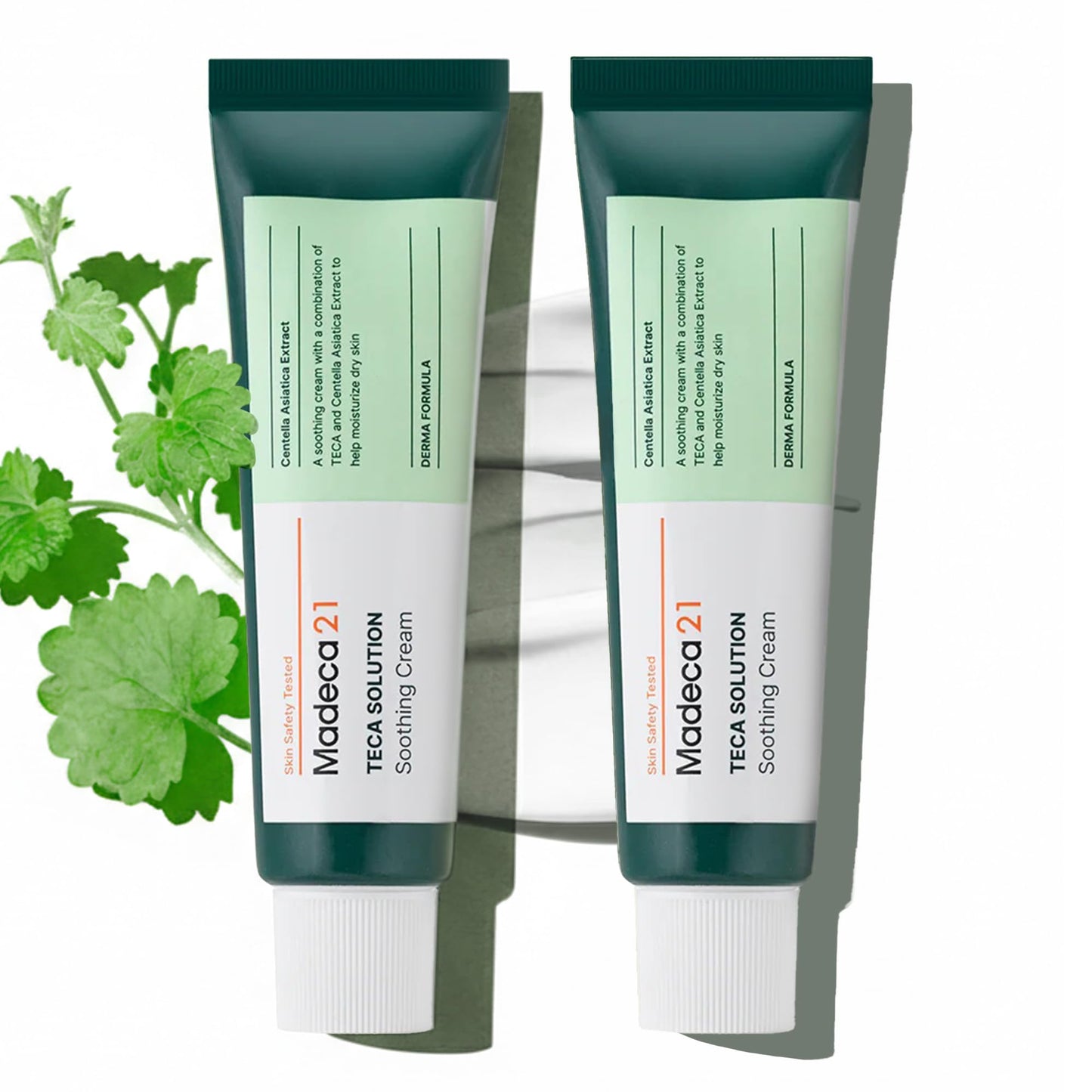 TECA Madecassoside Centella Asiatica Cream (1.69fl oz) –Korean Skin Care Cica Soothing Moisturizer for Sensitive Skin, Redness Relief & Barrier Repair, Lightweight Daily Hydrating Face Cream (2 Pack)