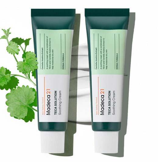 TECA Madecassoside Centella Asiatica Cream (1.69fl oz) –Korean Skin Care Cica Soothing Moisturizer for Sensitive Skin, Redness Relief & Barrier Repair, Lightweight Daily Hydrating Face Cream (2 Pack)