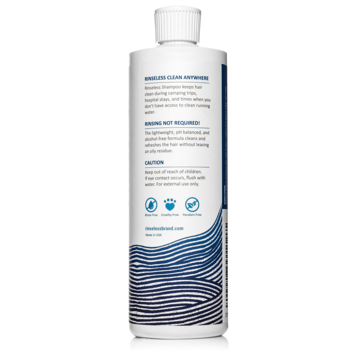 RINSELESS Waterless Shampoo | Refreshing Rinse Free Shampoo for Elderly Assistance | Dry Shampoo Alternative Hair Cleanser with Soothing Aloe Scent for Women, Men, Bedridden Patients