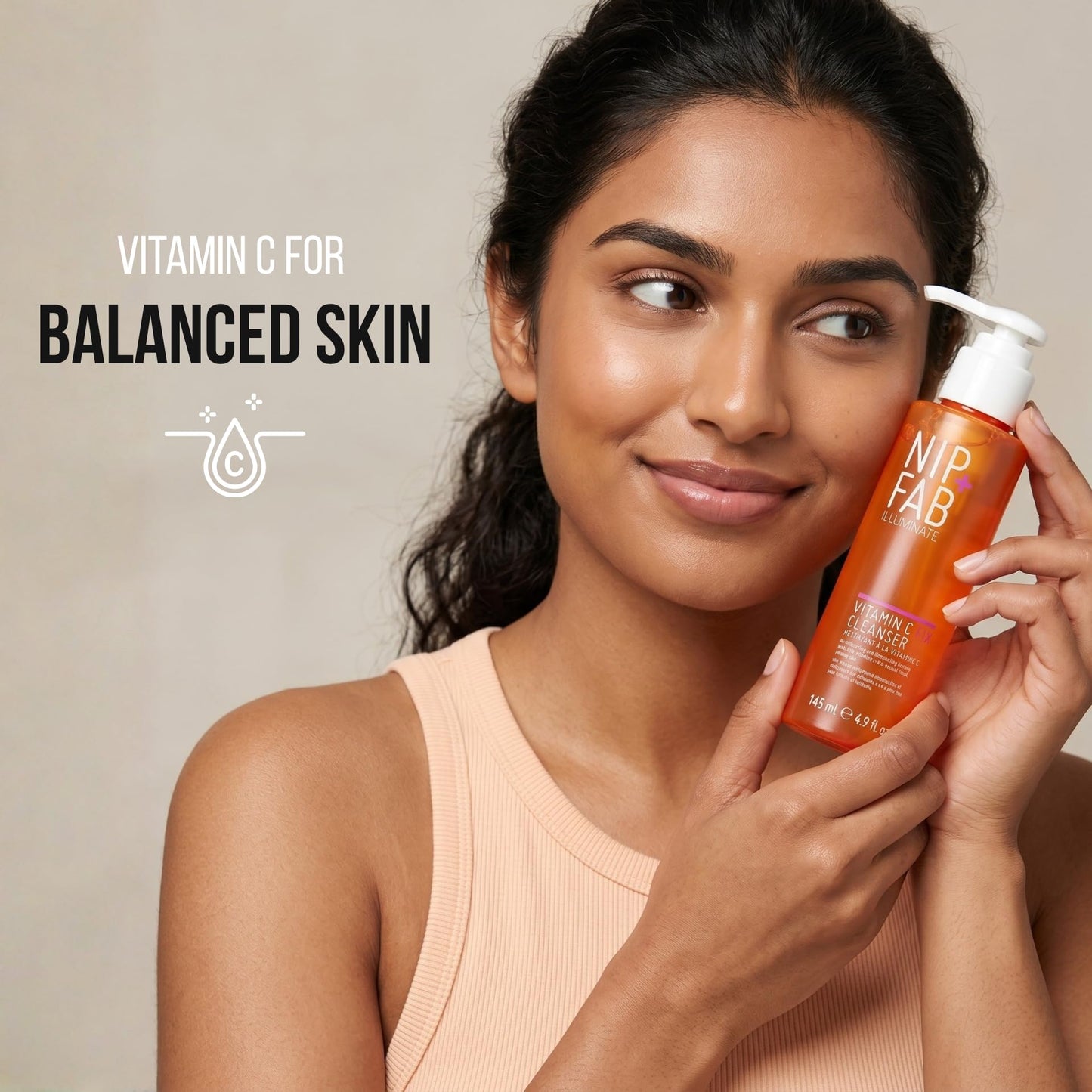 Nip + Fab Vitamin C Fix Gel Cleanser Brightening Hydrating Facial Cleansing Face Wash for Skin Toning, 4.9 Fl Oz