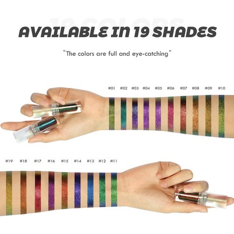 ZUK Liquid Multichrome Eyeshadow Stick, Multi-Dimensional Glitter Eye Looks, High Pigmented Eye Shadow, Quick Drying Eye Brightener Stick, Waterproof Smudge-proof Metallic Eyeshadow