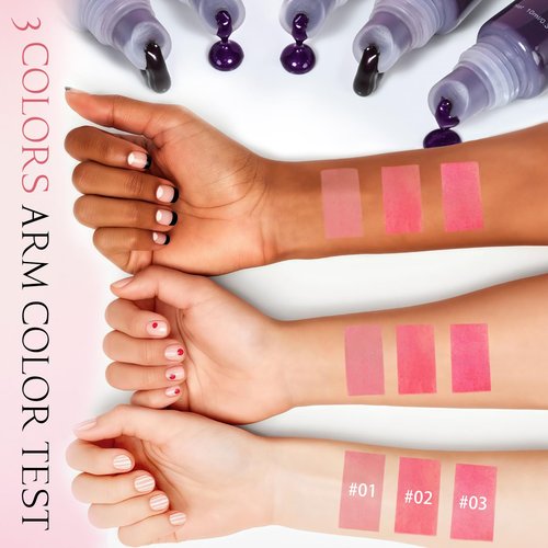 DAGEDA Lip Stain Peel Off, 3 Colors Lip Liner Stain, Matte Finish Peel Off Lip Tint Stain, Non-Stick Tattoo Color Lip Gloss, Highly Pigmented Liquid Lipstick, Waterproof Lip Makeup for Women