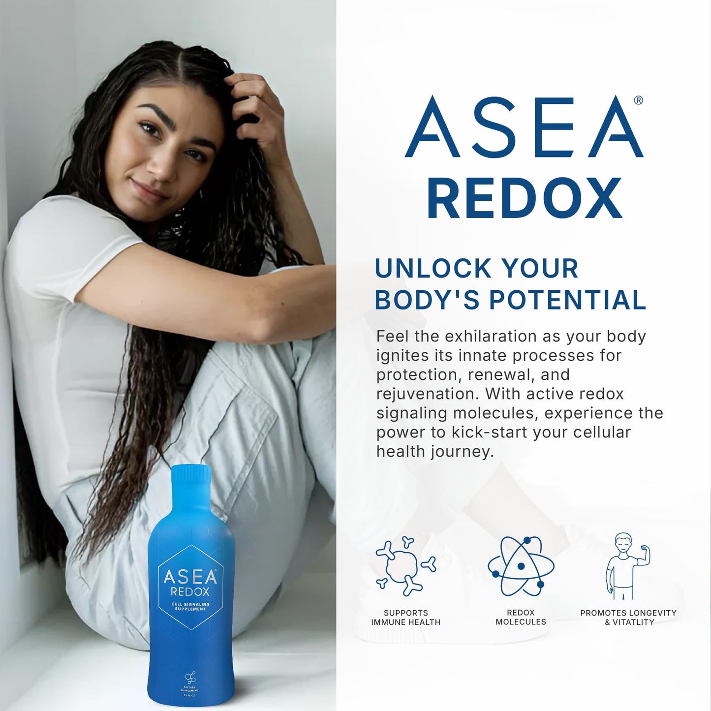 ASEA - REDOX Cell Signaling Supplement with Redox Molecules - 4 Pack