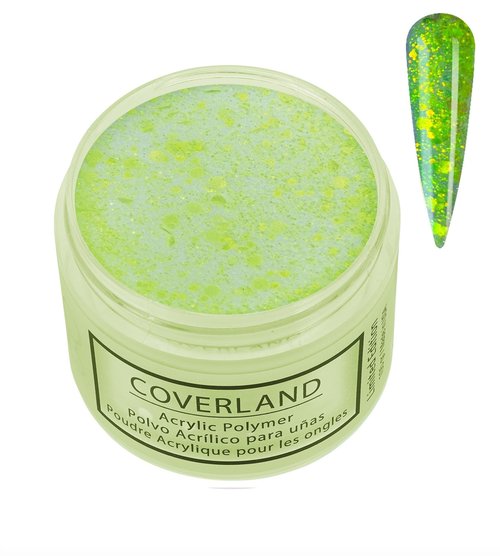 Tones Coverland Acrylic Nail Powder "Electric Yellow" - Limited Edition Acrylic Powder for Nail Design, Sculpting, and Masking Nail Bed Imperfections - Professional Acrylic Nail Supplies - (1.5 Oz)