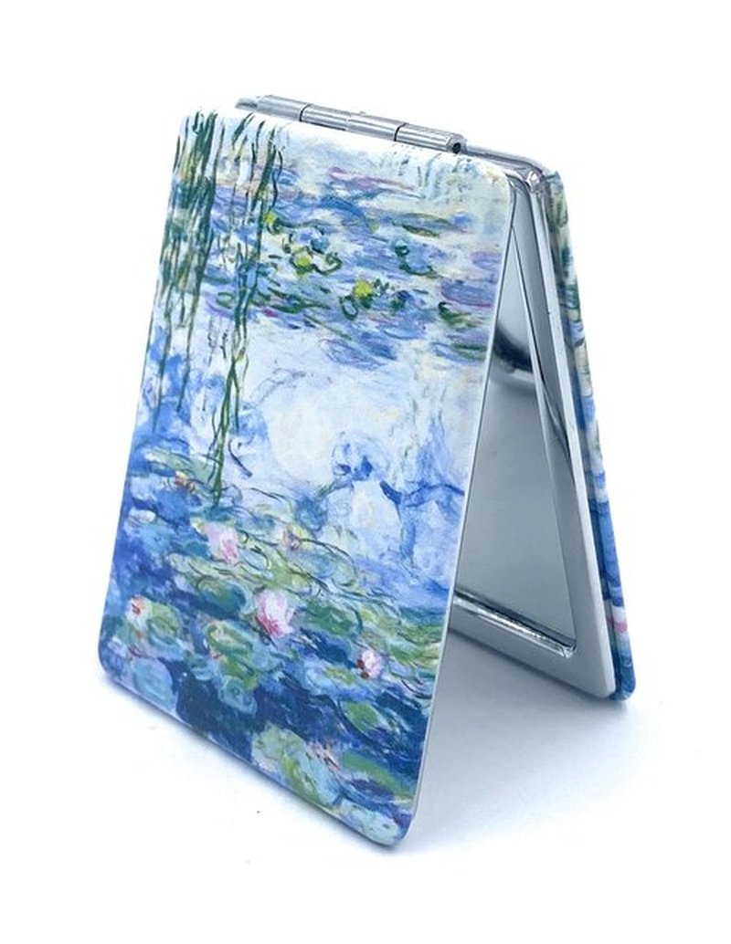 Aeisage Small Hand Mirror Rectangular Compact Magnifying Mirror Mini Pocket Mirror Purse Mirror Compact Travel Mirror Water Lilies Gifts for Women