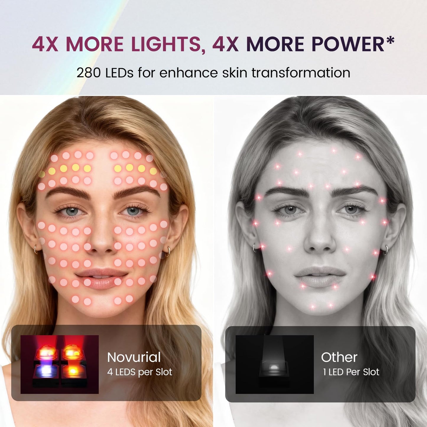 FDA Cleared Red Light Therapy Mask for Face, RB-008J LED Light Therapy Mask with Infrared/Blue/Red+Blue Modes for Wrinkles & Mild to Moderate Acne, Home-Use LED Face Mask