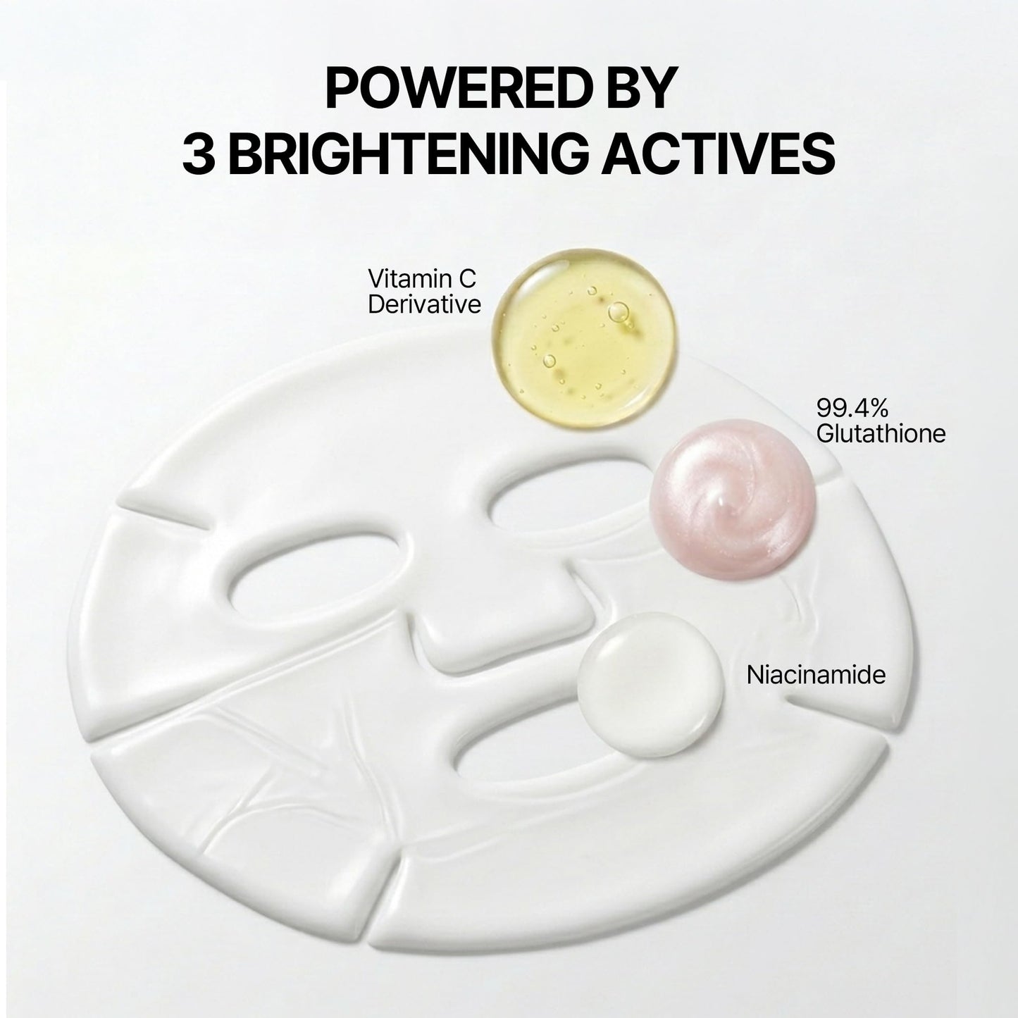 AIDA Glutathione Brightening Facial Mask, Glow Skin & Dark Spot Care, 99.4% Pure Glutathione Liposomes, Hydrating Korean Sheet Mask for Uneven Skin Tone, Korea Skincare,1.34oz(38g) 4EA