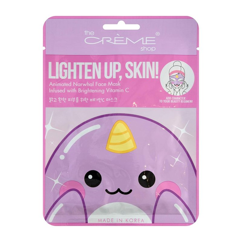 Korean Skin Care Narwhal Face Mask Sheet 3 Pack - Brightening Vitamin C Infusion