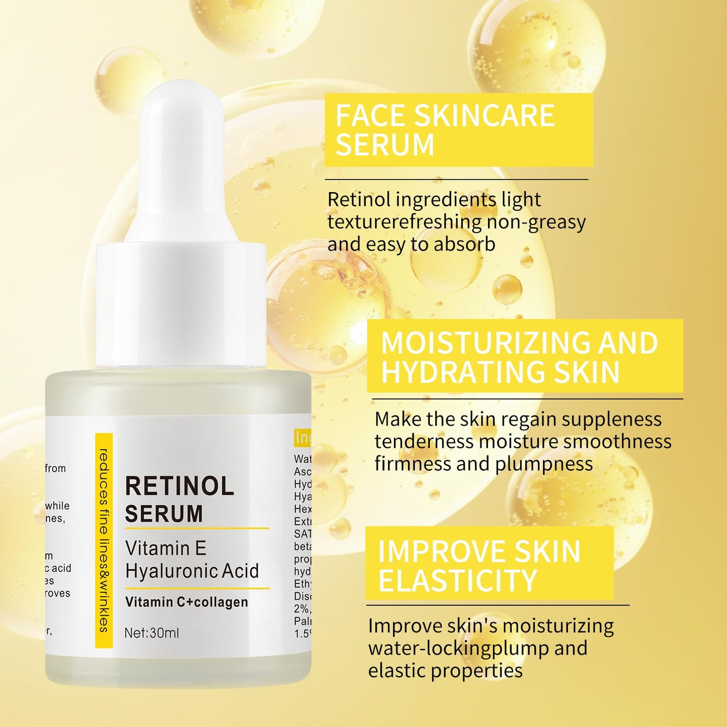 Retinol Face Serum Serum For Face,Hydrate Facial Skin Care Serum for All The Skin Type 30ml