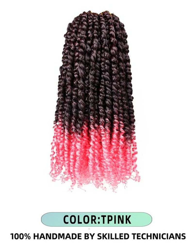 crochet twists pre looped-14 Inches 8 Packs Passion Twist Crochet Hair for Black Women and Kids-Omber Pink,Soft Lightweight Hair Extension(14"-8 Packs,T1B/Pink)