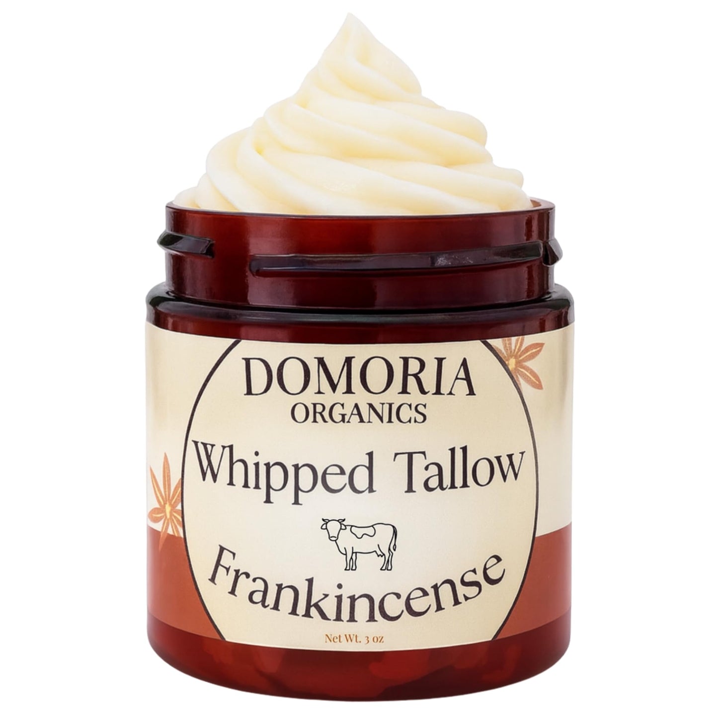 Domoria Organics 100% Grass-Fed Tallow Balm - Frankincense Resin & Whole Clove, Herb-Infused Chamomile & Calendula for Men, Women, Psoriasis, Eczema, Dry Sensitive Skin