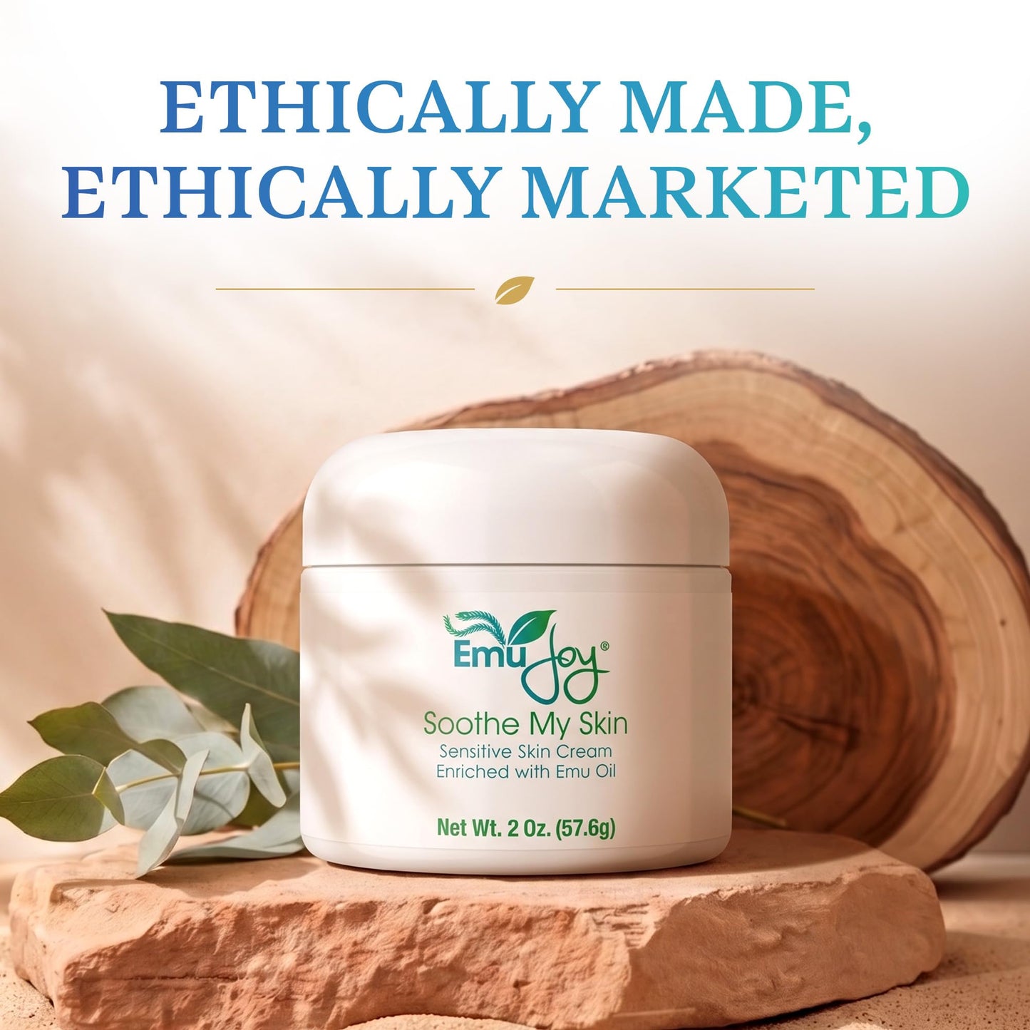 Emu Joy Soothe My Skin Cream - Emu Oil Sensitive & Dry Skin cream - 2 oz
