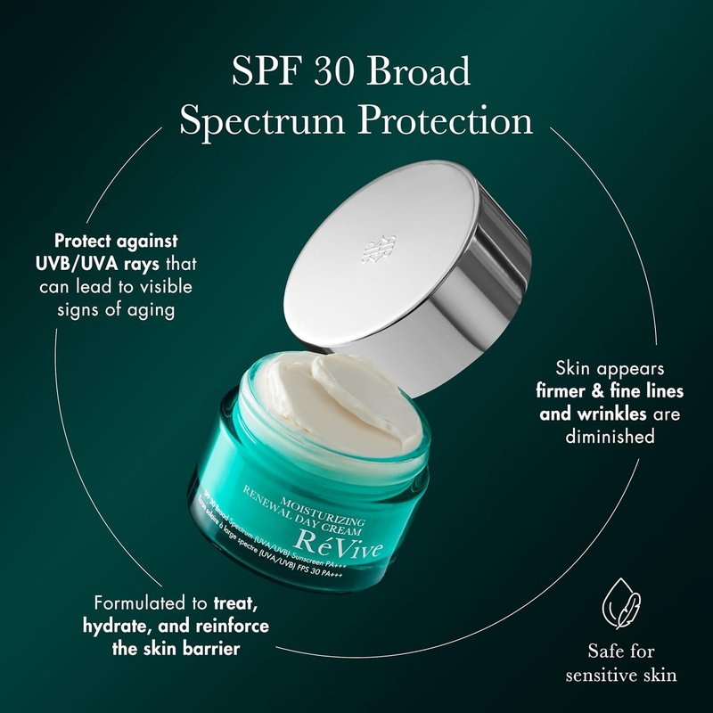 RéVive Renewal Face Moisturizer with SPF 30 | Hydrating Day Cream for UV Protection & Skin Firmness (1.7 oz)