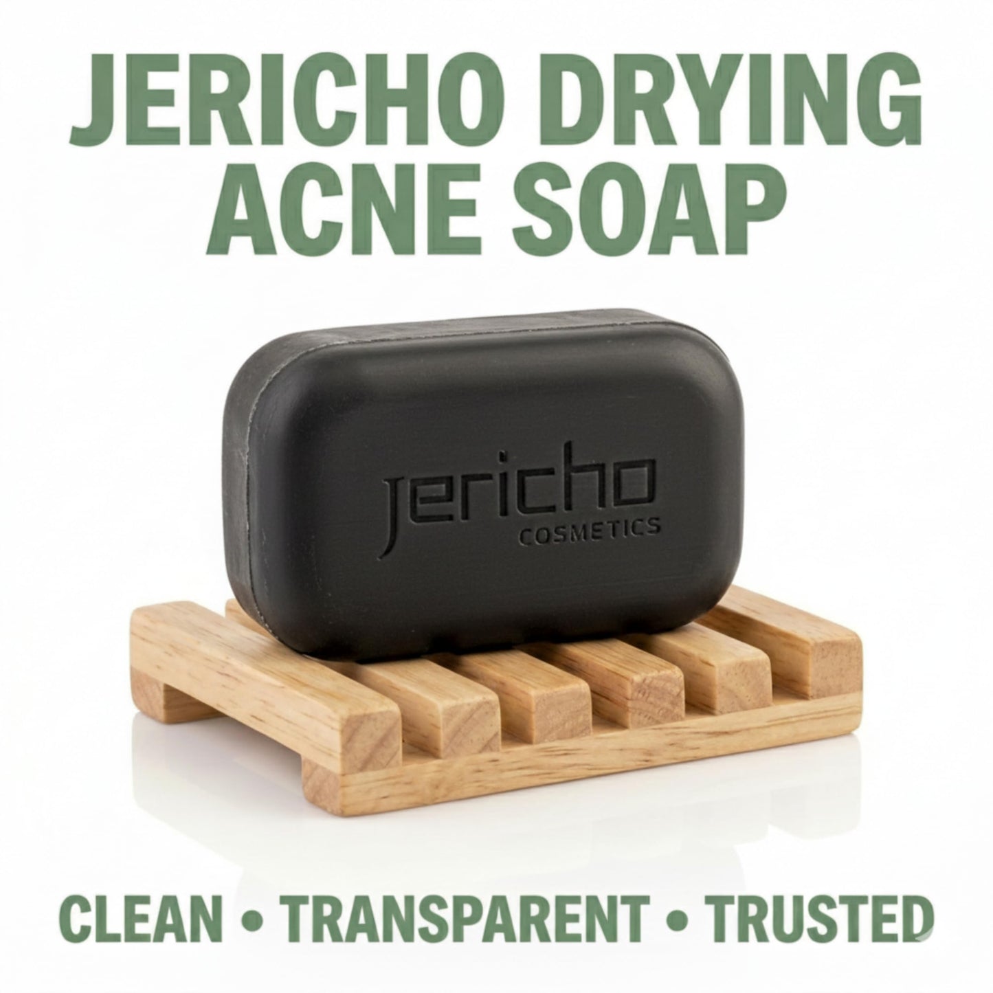 Jericho Acne Drying Bar Soap Face, Chest & Back – Dead Sea Mineral Cleansing Bar, Oily Acne-Prone Skin – Deep Pore Cleanser, Breakouts, Blackheads – Teens & Adults 4.4oz / 125g