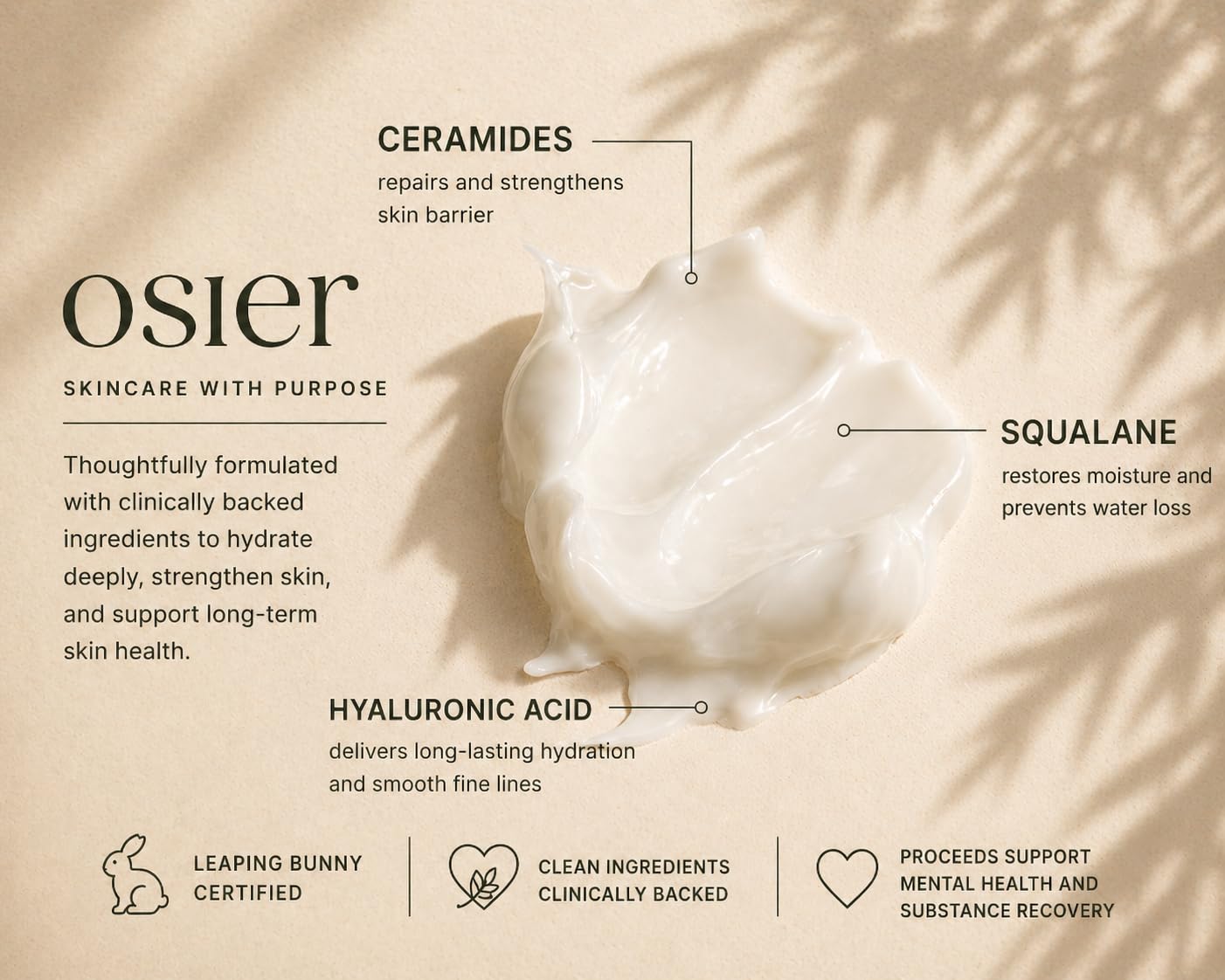 Osier The Recovery Ceramide Cream | Korean Skincare | Facial Moisturizer