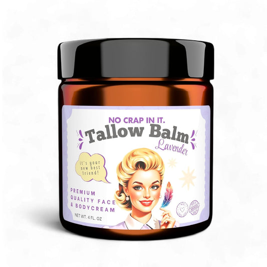 Tallow Balm for Deep Moisturization | Grass-Fed Tallow & Beeswax - 4 Oz Lavender Scent