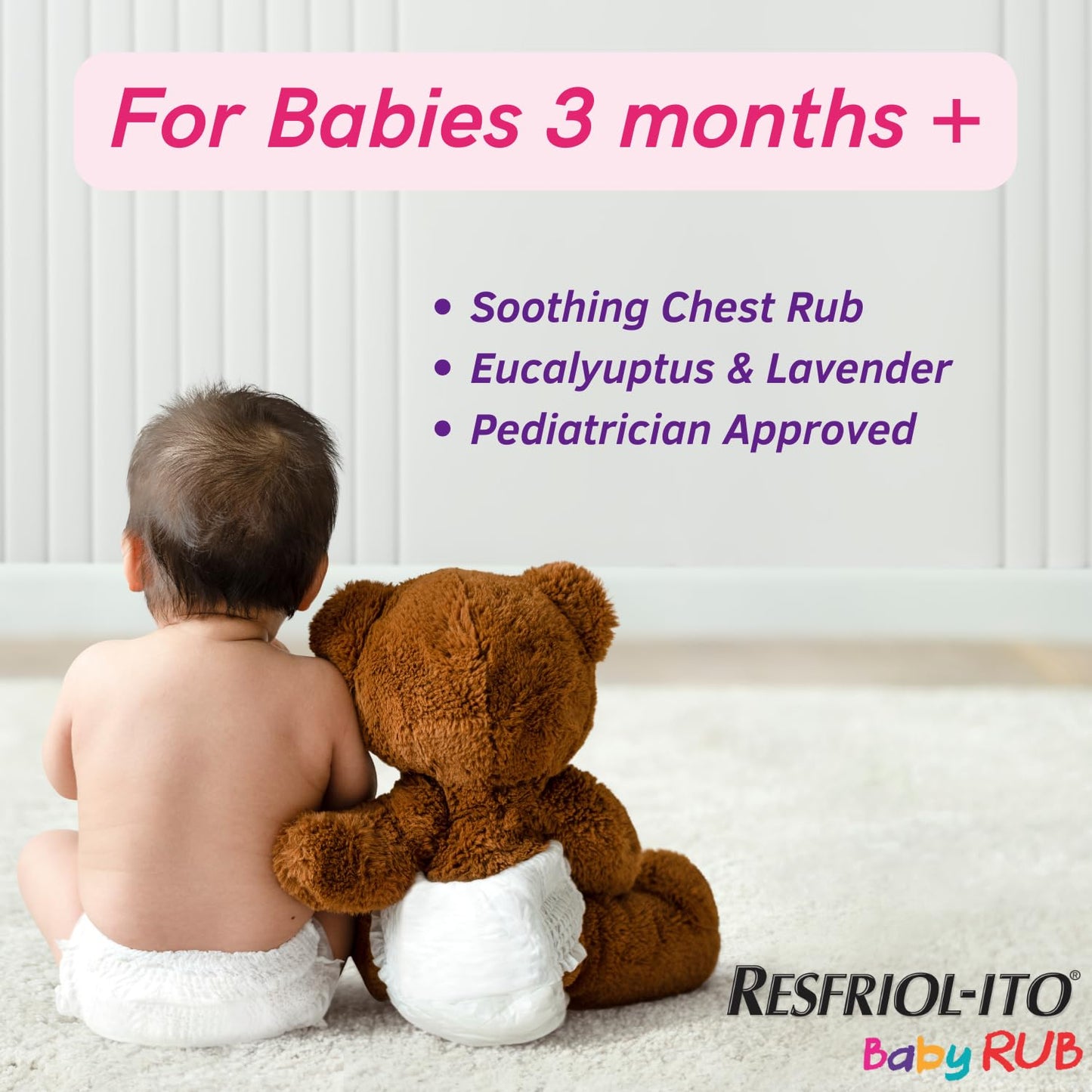 Resfriol-ito Baby Rub - Gentle, Soothing Chest Ointment Balm for Babies 3 months or older 1.76 Oz