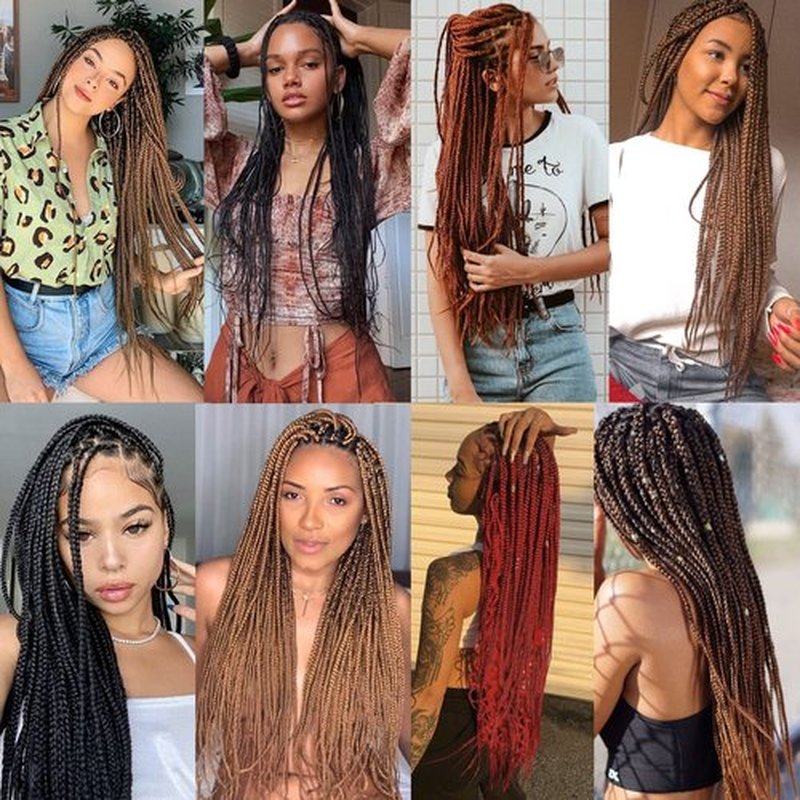 Unionbeauty Pre Stretched Braiding Hair 26 Inch 8 Packs Ombre Brown Blonde Crochet Easy Braid Hair Extensions Synthetic Braid Hair Crochet Hair Hot Water Setting for Box Braids Yaki Texture(1B27613#)