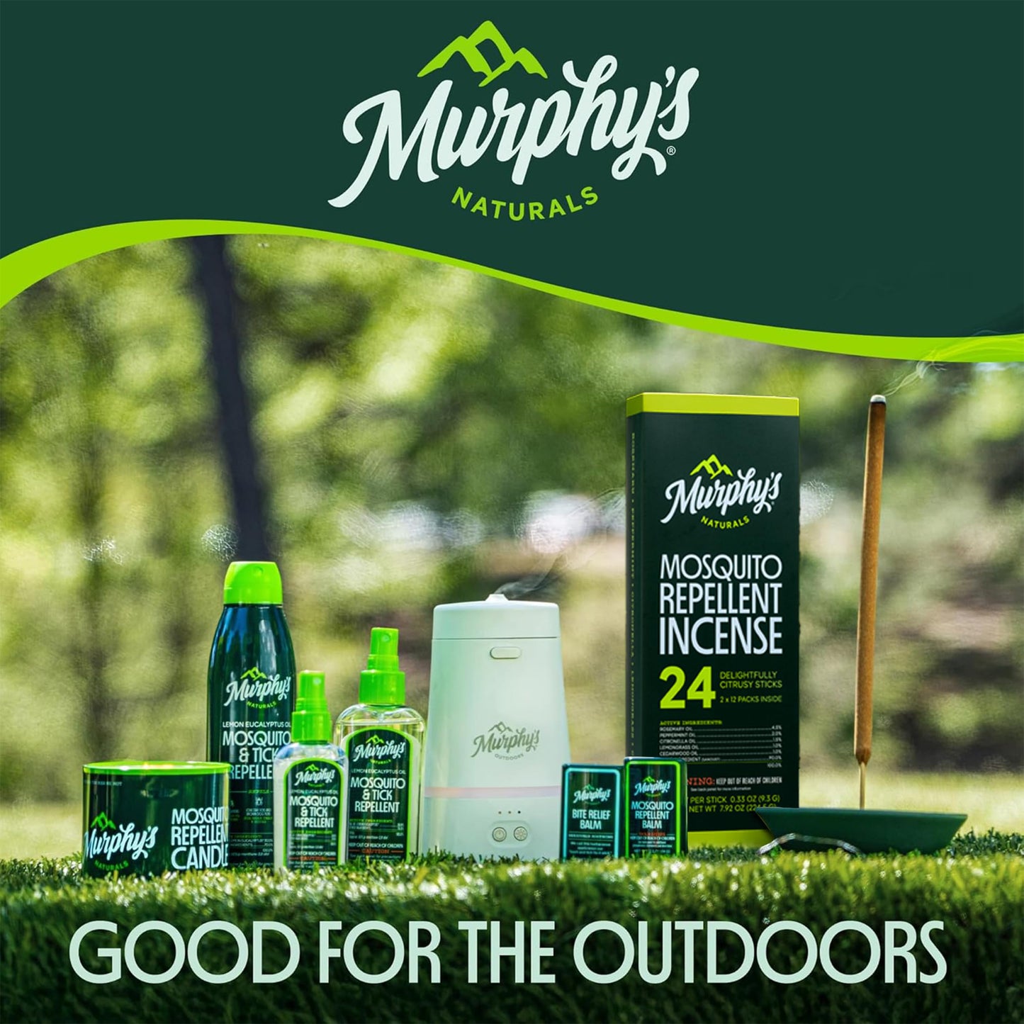 Murphy's Naturals Mosquito Repellent Balm for Outdoor Patio, Hiking, Camping, Plant-Based with Cedarwood, Lemongrass & Rosemary, 2 oz