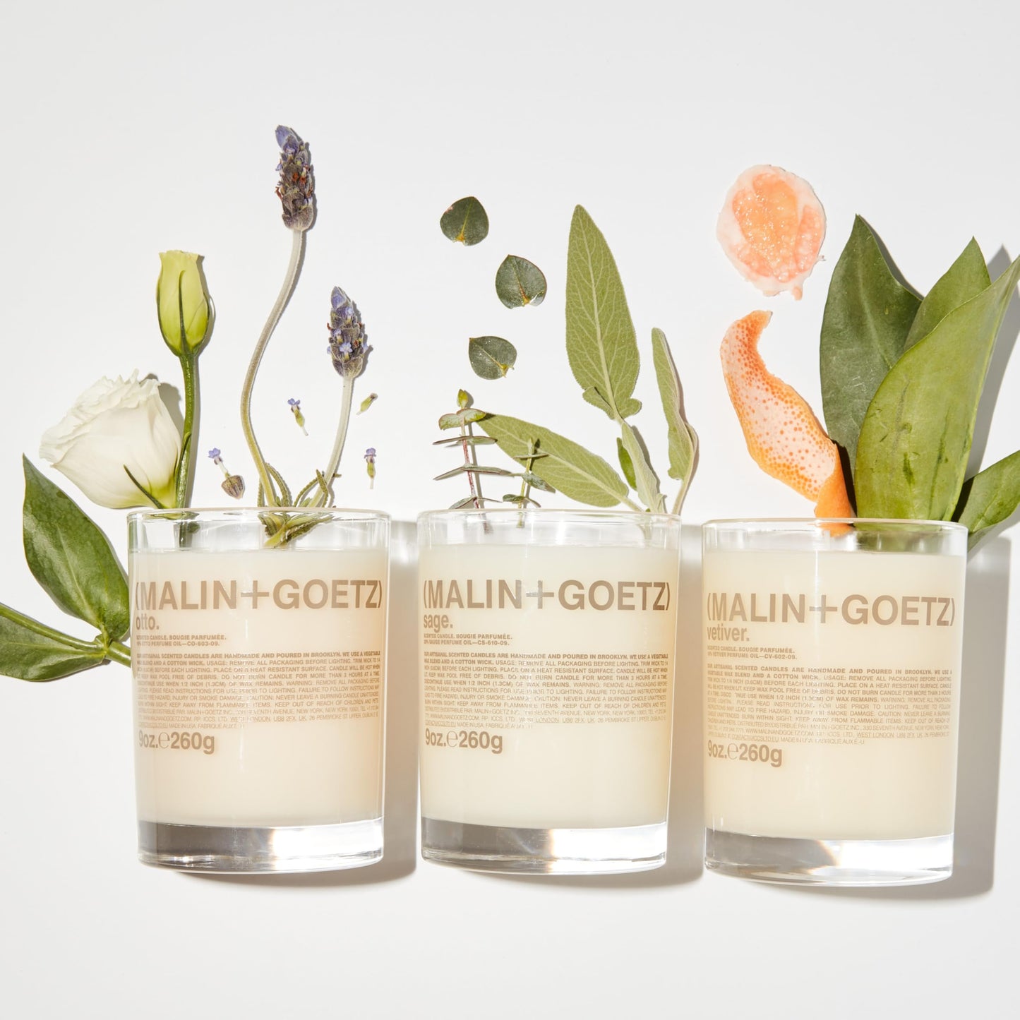 MALIN+GOETZ Otto Candle, 9 oz. – Sage Scent Fragrance, Scented Candle, Natural Vegetable Wax Blend, Vegan & Cruelty Free, Single Wick Candle, Lasts 60 Hours