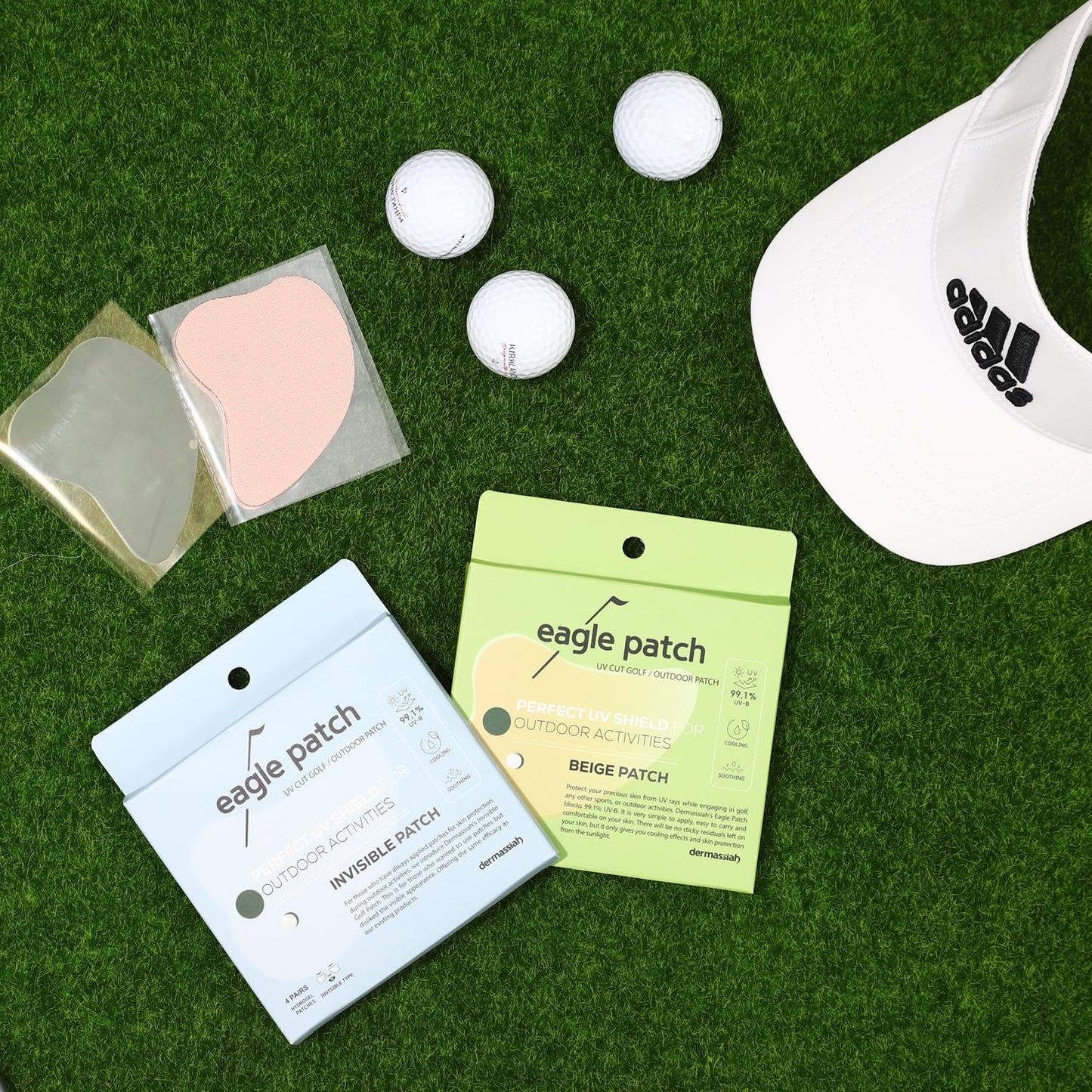 EAGLE PATCH UV Protection Golf Patch (Clear, 12 PCS)- Hydrating Sunscreen Gel Facial Patches for Outdoor Activities, Skin Care Sunblock for Golfers