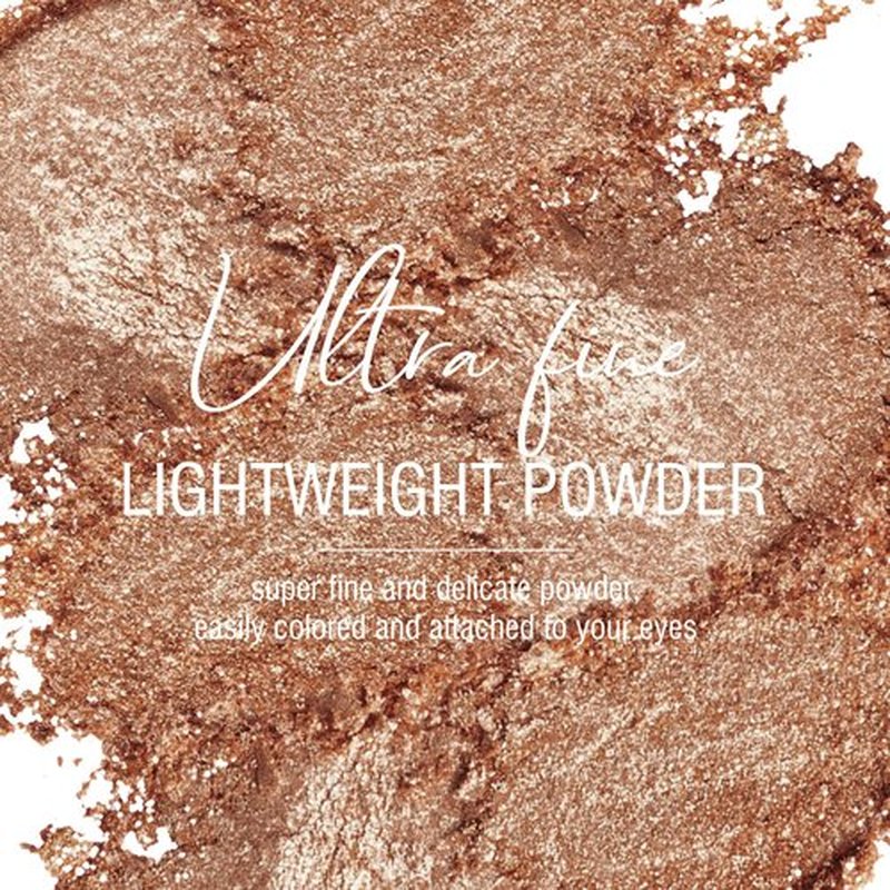 KYDA Single Glitter Eyeshadow, Sparkling Bronzer Gold Eyeshadow, Golden Brown Pressed Powder Eyeshadow, High Pigment Sparkling Eyeshadow Compact, Lightweight Blendable Pearl Eyeshadow, Bronzer
