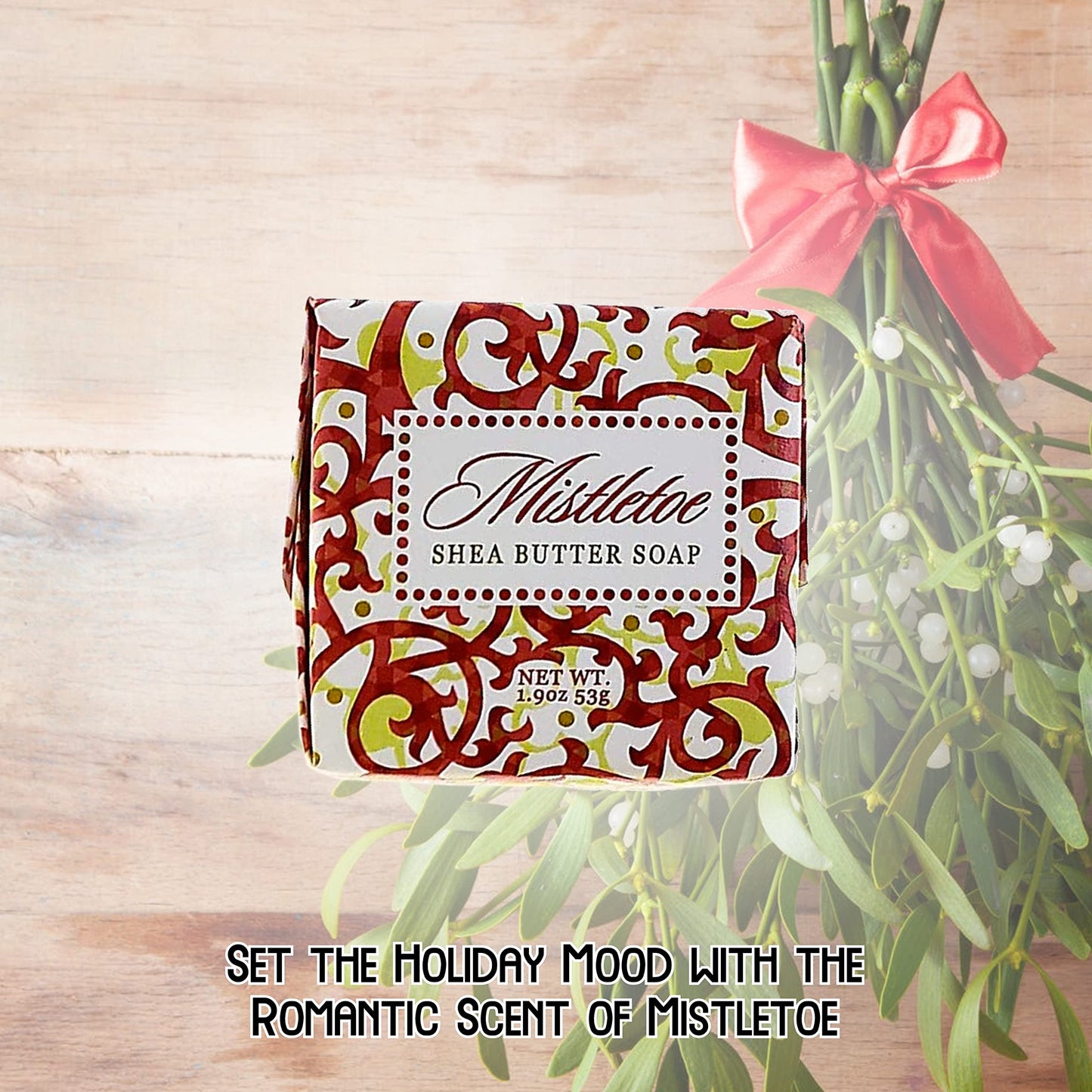 Christmas Soap Sampler- Set of 4 Scents- Mistletoe, Peppermint Frost, Winter Garden and Fresh Holly- Enriched with Shea Butter and Essential Oils- Ideal Basket Filler, Stocking Stuffer for Guests