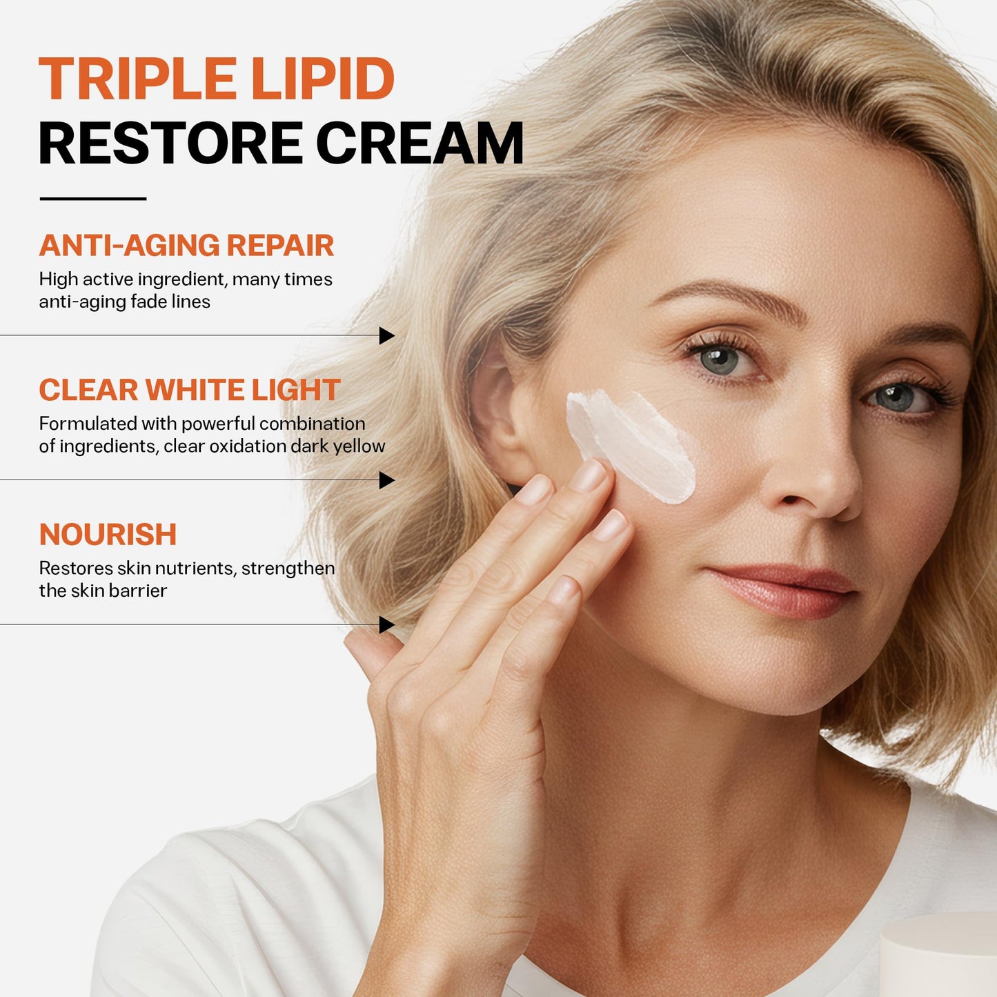 OBOGEE Triple Lipid Peptide - Restore & Fix Mature Skin Advanced Anti-Aging Cream for Radiant, Smooth Skin for Face & Neck (53 ml /1.8 fl oz)
