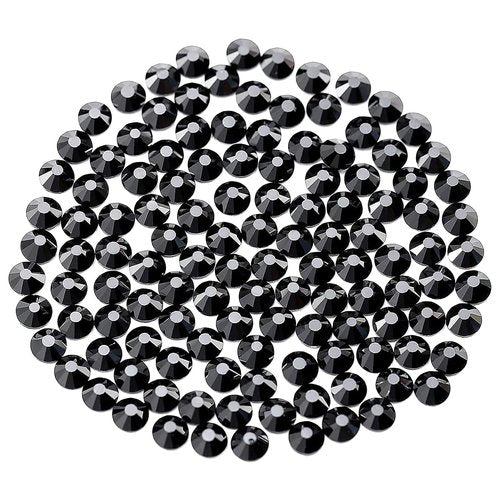 Novani Black Rhinestones 1440pcs SS20 Glass Rhinestones Crystal Flatback Gemstones for Crafts Nails Makeup Bags and Shoes Decoration（SS20, 4.8-5mm）