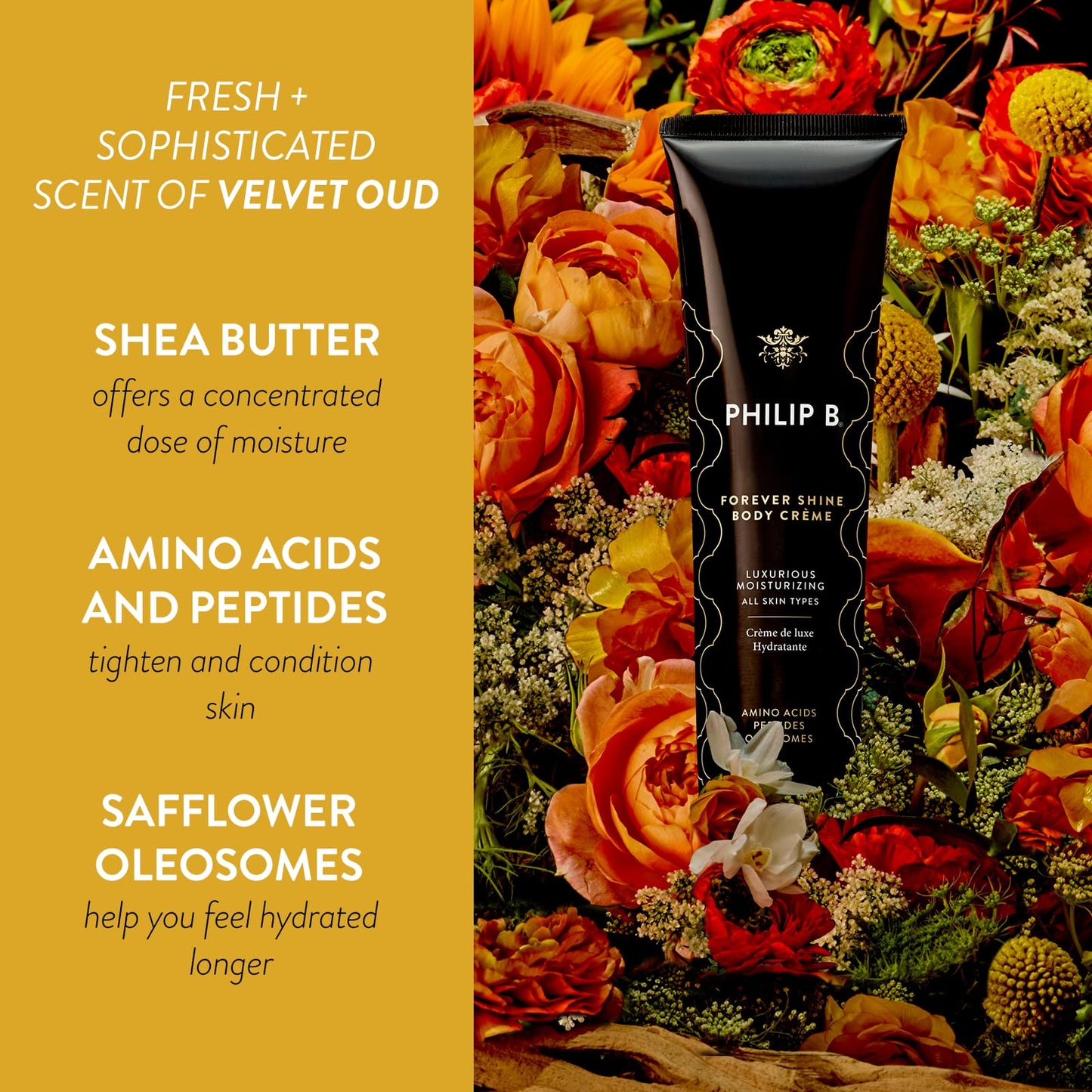 PHILIP B. Forever Shine Luxury Body Creme - Moisturizing and Revitalizing, 6 fl oz (178 ml)