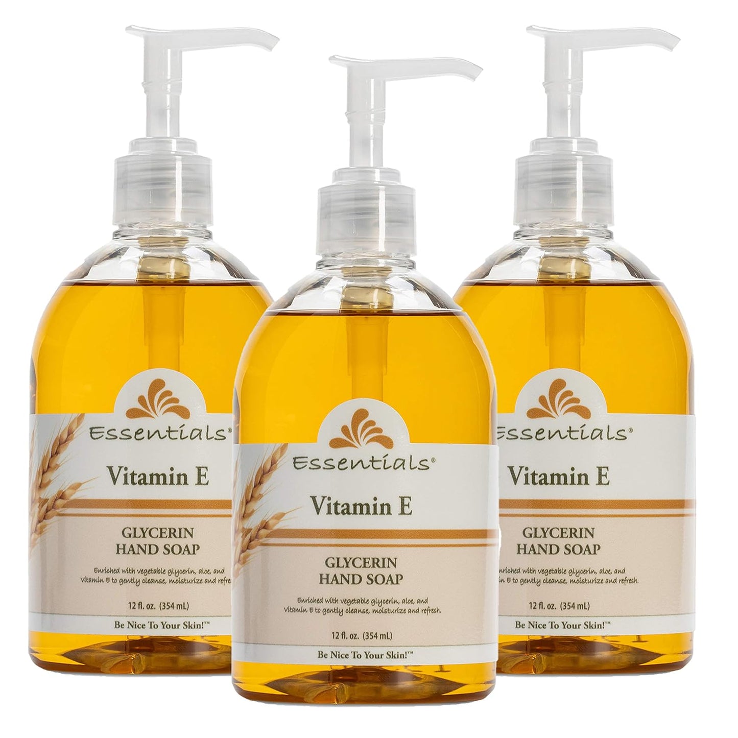Glycerin Liquid Hand Soap with Aloe Vera - 12 oz, Pack of 3 | Moisturizing & Gentle