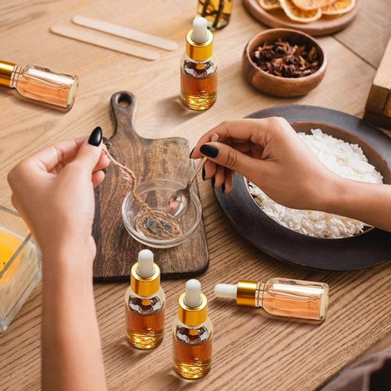 Didaey 100 Pcs Mini Glass Dropper Bottle Bulk, 15 ml Gold Clear Essential Oil Dropper Bottles Small Tincture Empty Bottles Sample Containers Perfume Liquid Vials with Cap for Traveling