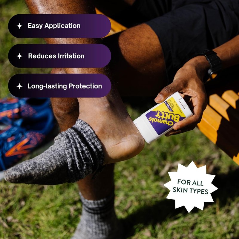 Chamois Butt'r Solid Anti-Chafe Stick - 2.25 Oz Clear Formula for Comfort and Protection
