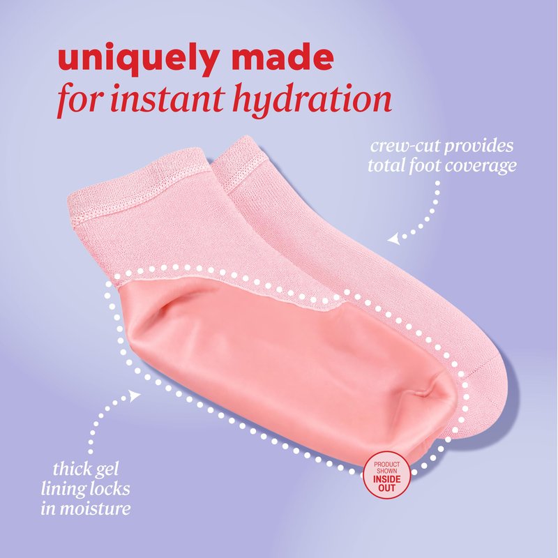 Onyx Professional Gel Moisturizing Socks, One Size Dry Feet Treatment for Women or Men, Hydrating Spa Socks for Dry Feet and Cracked Heel Repair, One Reusable Pair
