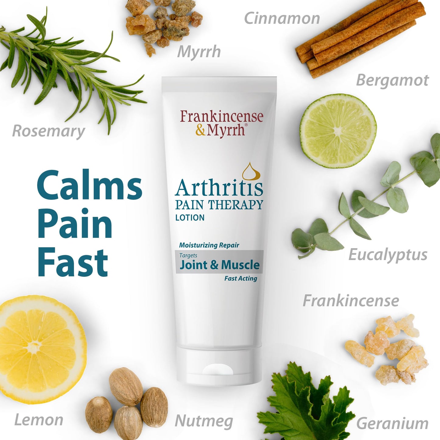 Frankincense & Myrrh Arthritis Pain Therapy Lotion, Joint & Back Relief 3oz