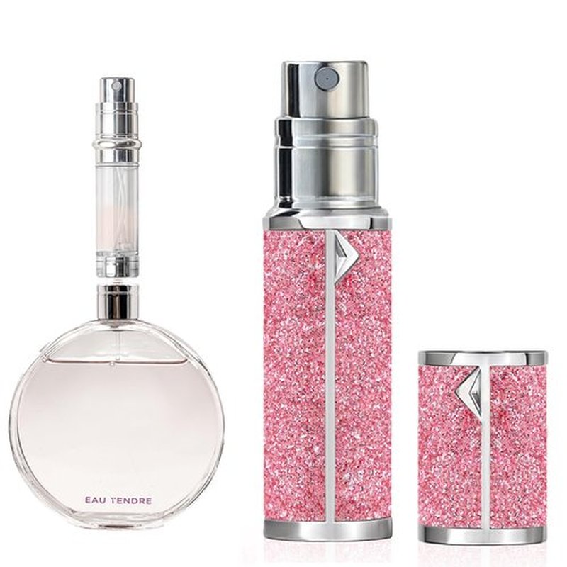 muilsae AB00PK Leatherette Refillable Perfume Atomiser 5ml, Bottom Fill Perfume Bottle, Portable and Leak-proof Suitable for Women and Men (AB00PK 5ml)