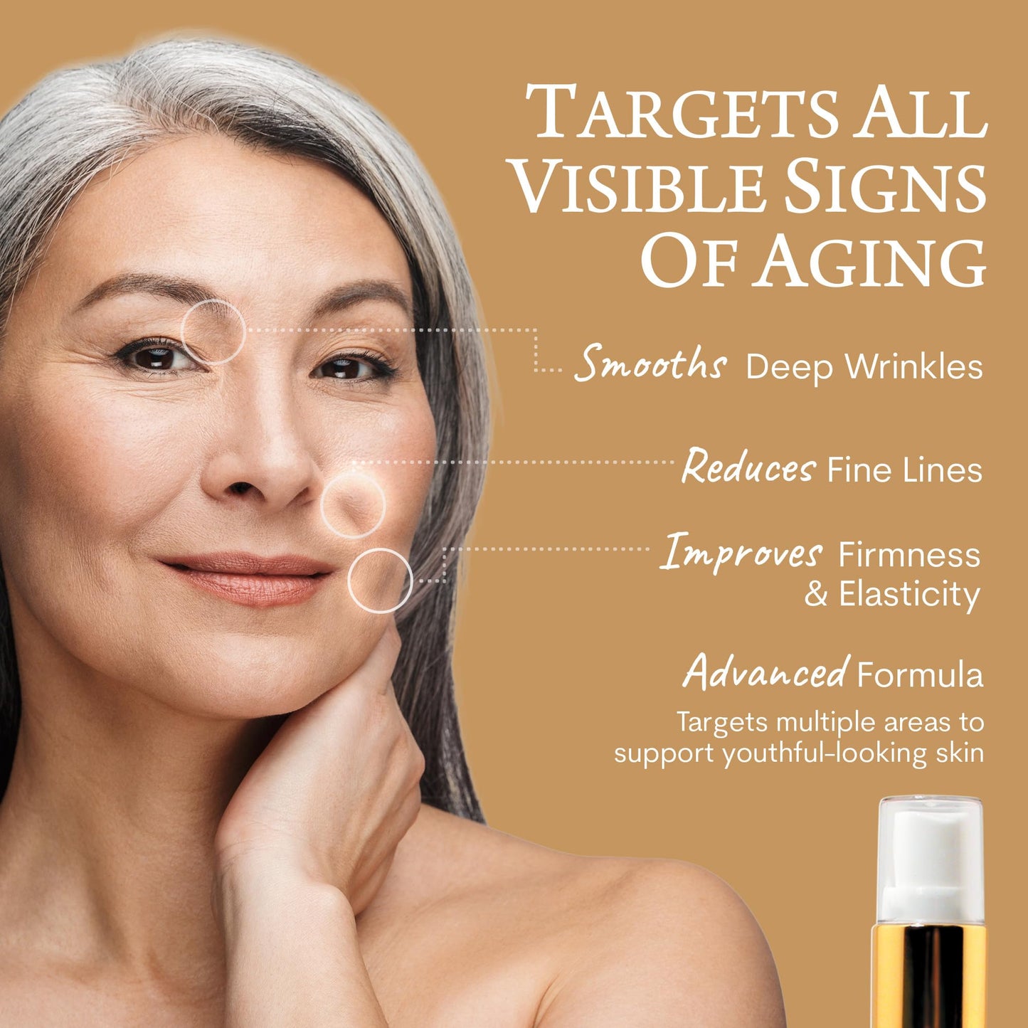 Biologic Sta-Tight Anti Aging Serum – Smoothing Face Serum for Women for Wrinkles and Fine Lines Around Eyes, Mouth & Forehead - Lifting & Firming Formula – 0.5 Fl Oz - Pack of 3