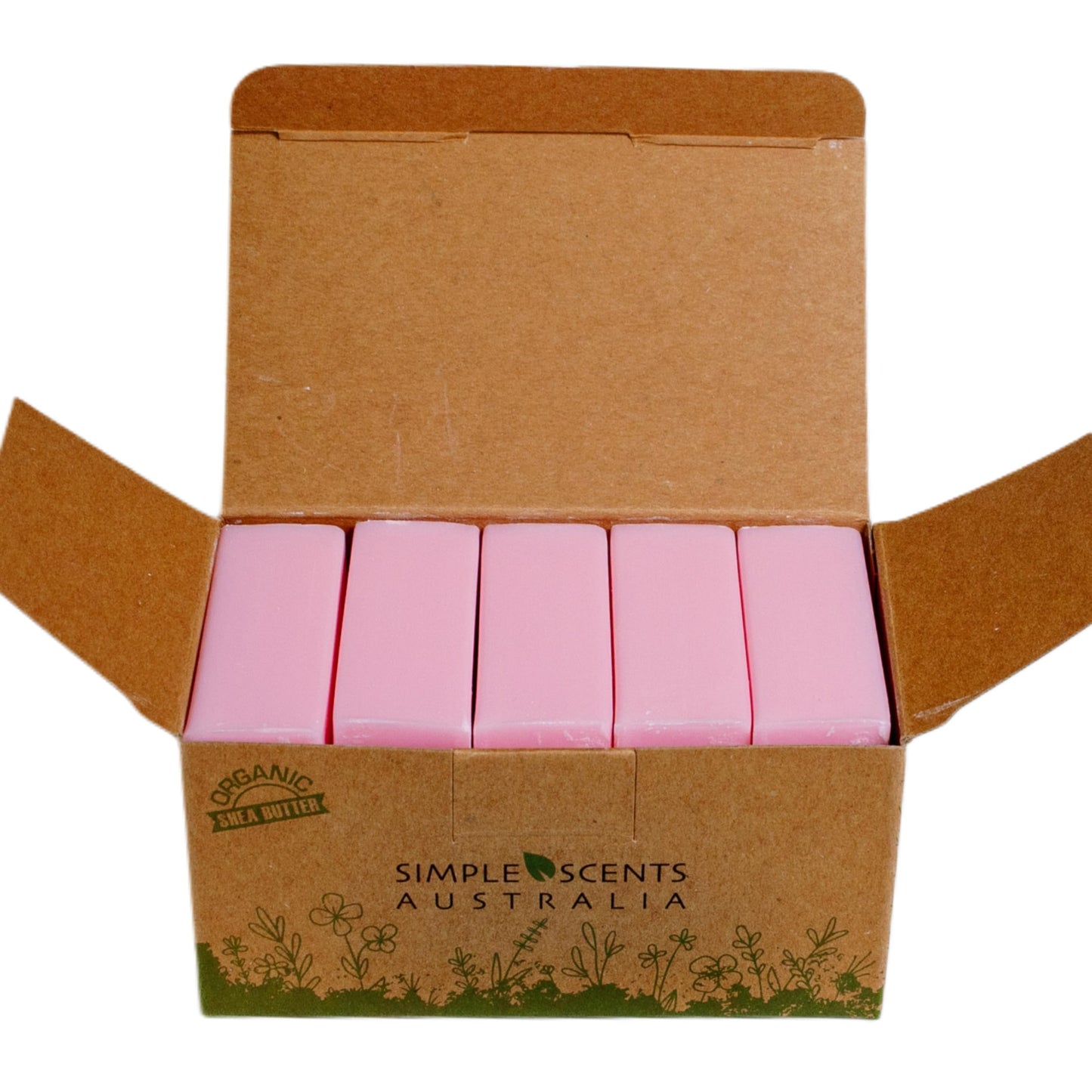 Simple Scents Australia Garden Rose Scented Natural Soap Bars (5 Bars), 3.5oz Moisturizing French Triple Milled Soap Bars Enriched with Shea Butter - Pure Plant Oil Bath & Body