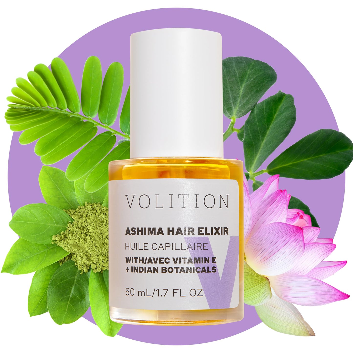 Volition Beauty Ashima Hair Elixir with Vitamin E + Indian Botanicals | Oiling Treatment Ritual | Adds Shine | Smooths Frizz & Reduces Split Ends | Optimizes Scalp to Support Healthy Growth