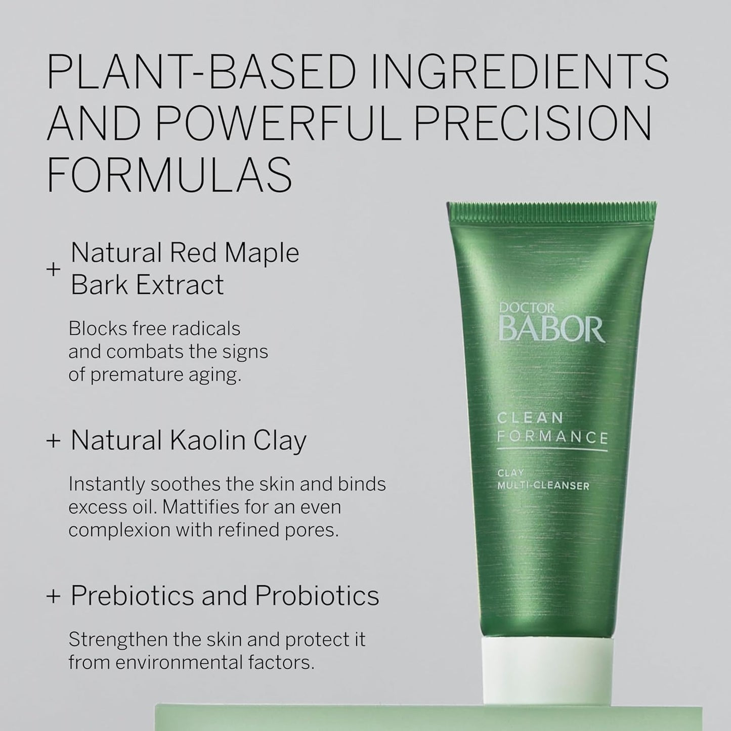 BABOR CLEANFORMANCE Clay Multi-Cleanser - Makeup Remover & Pore Refining Mask with Kaolin Clay & Probiotics, 1.69 oz