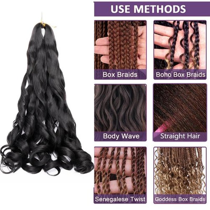 8 Packs French Curly Braiding Hair 30 Inch Loose Wave Spiral Curly Crochet Hair for Black Women Pre Stretched Braiding Hair with Curly Ends (30 Inch（Pack of 8）, #Burgundy)
