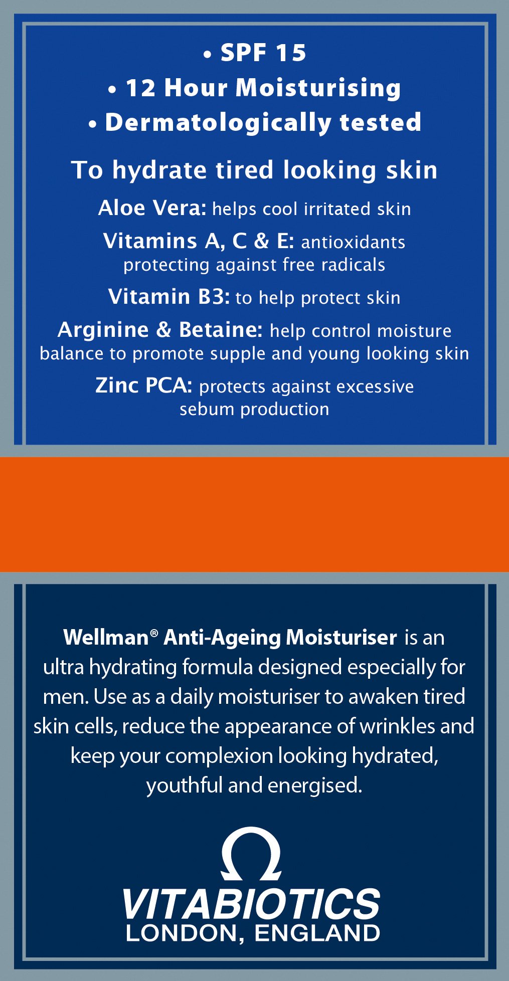 Wellman by Vitabiotics Anti-Ageing Moisturiser 50ml