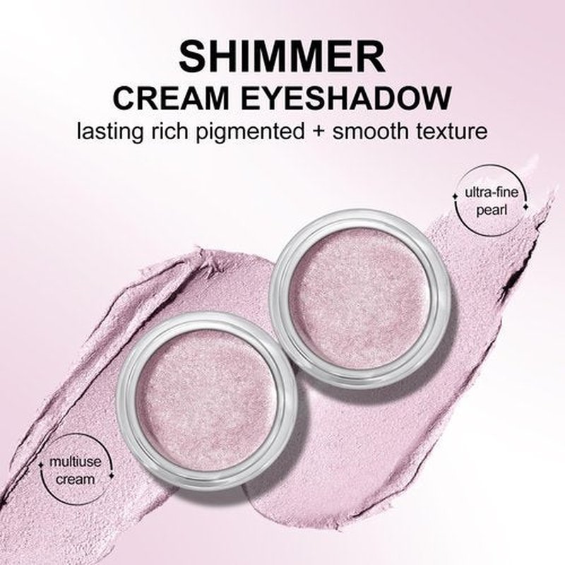 KYDA Shimmer Cream Eyeshadow, Smooth Ice Cream-like Texture, Lasting High Pigmented Creamy Formula, Blendable Shimmer Finish, Face & Eyes Highlighter, Multiuse Shimmer Cream, #03