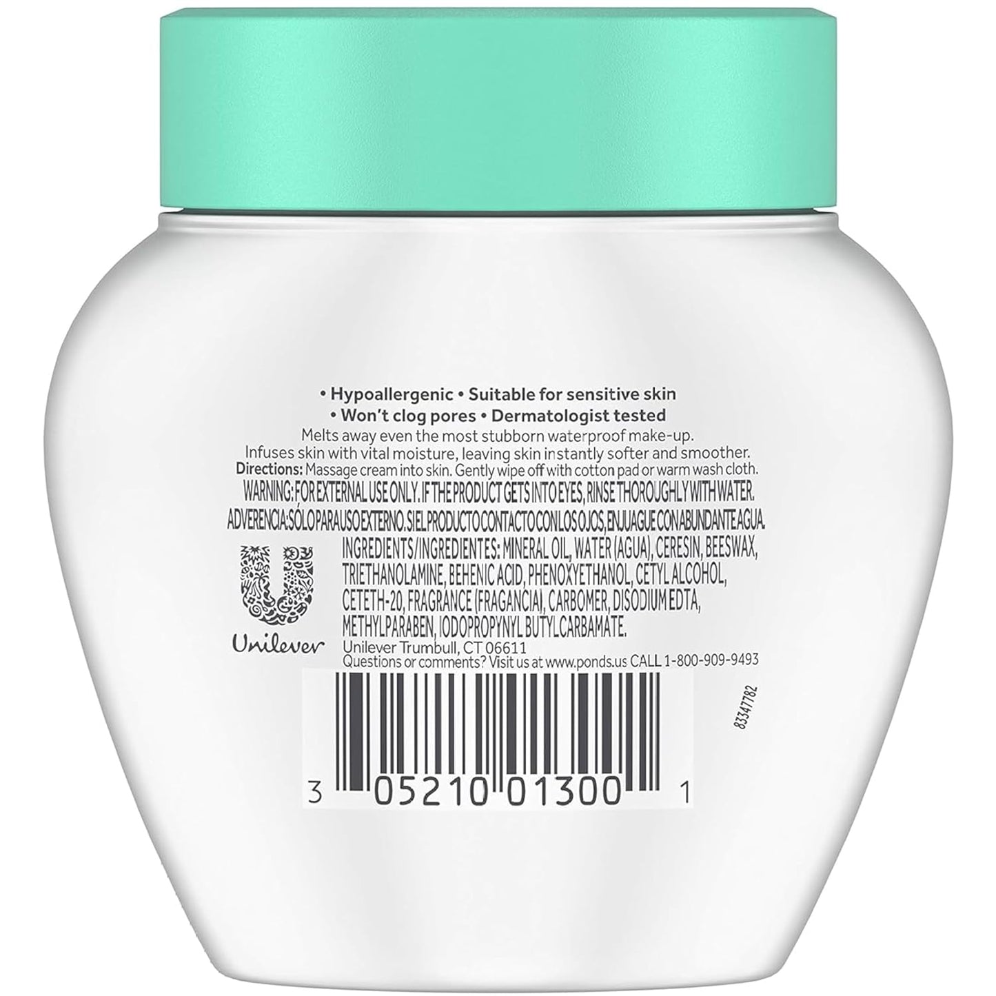 Pond's Cold Cream Cleanser 3.5 oz - Moisturizing Makeup Remover (Pack of 4)