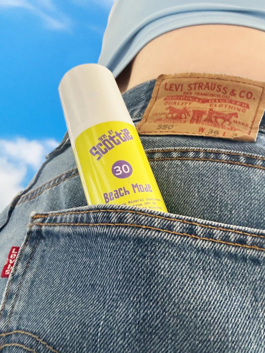 Skin by Scottie Beach Mode Roll-On SPF 30 Mineral Sunscreen 3 fl oz | Broad Spectrum Zinc Oxide & Titanium Dioxide | Water-Resistant Moisturizing Sunscreen for Face & Body. Sunscreen Stick