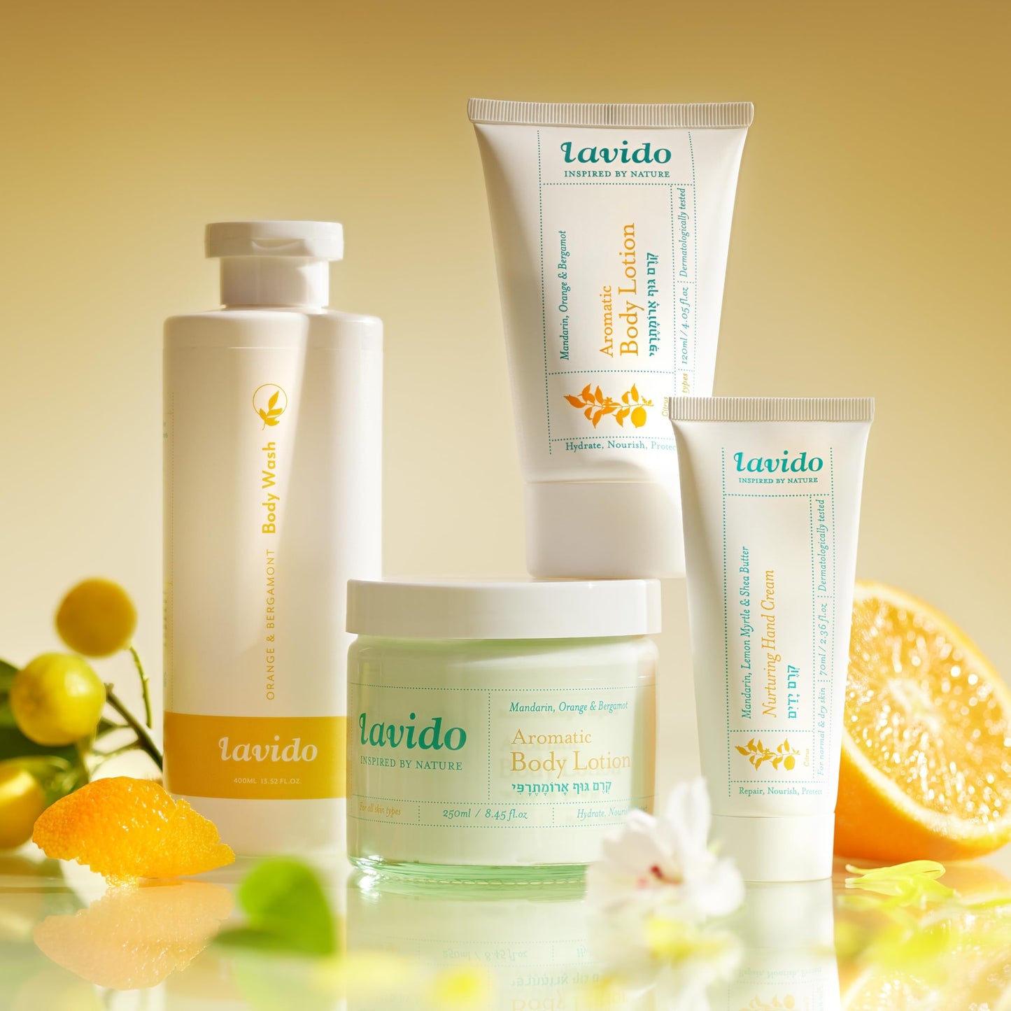 Lavido - Natural Mandarin Intoxicating Body Wash | Cleanse, Refresh + Hydrate Skin (13.5 fl oz | 400 ml)