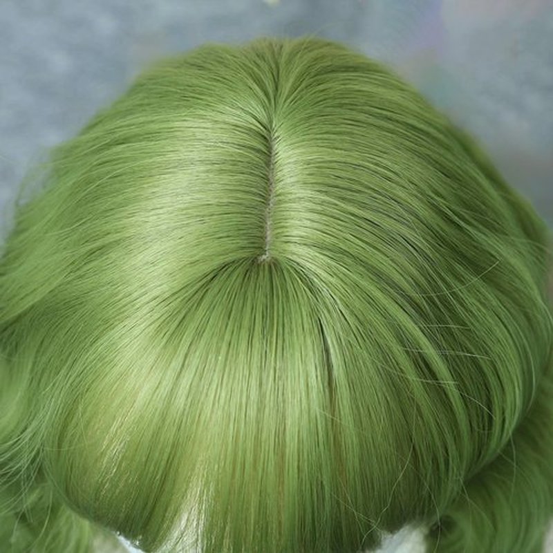 MAGQOO Green Wig for Women Green Bob Wigs Short Curly Wavy Green Wigs with Bangs Costume Cosplay Halloween